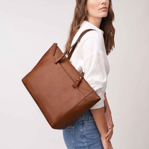 Fossil Women's Rachel Leather Tote Bag Purse Handbag, Medium Brown (Model: ZB7507200) - Image 2