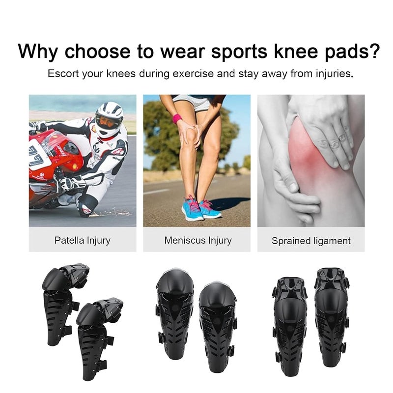 VGEBY Motorcycle Knee Pads, Breathable Knee Brace Kneecap Protector Guard Anti‑Fall Protective Gear Extreme Sports Goods Cycling Clothing Supplies Motorcycle Knee Pads - Image 4