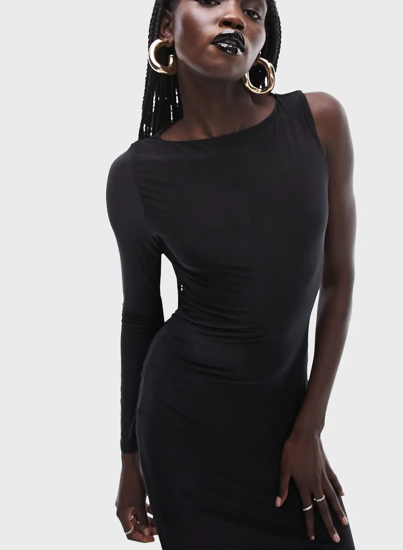 توب شوب One Shoulder Tiered Dress