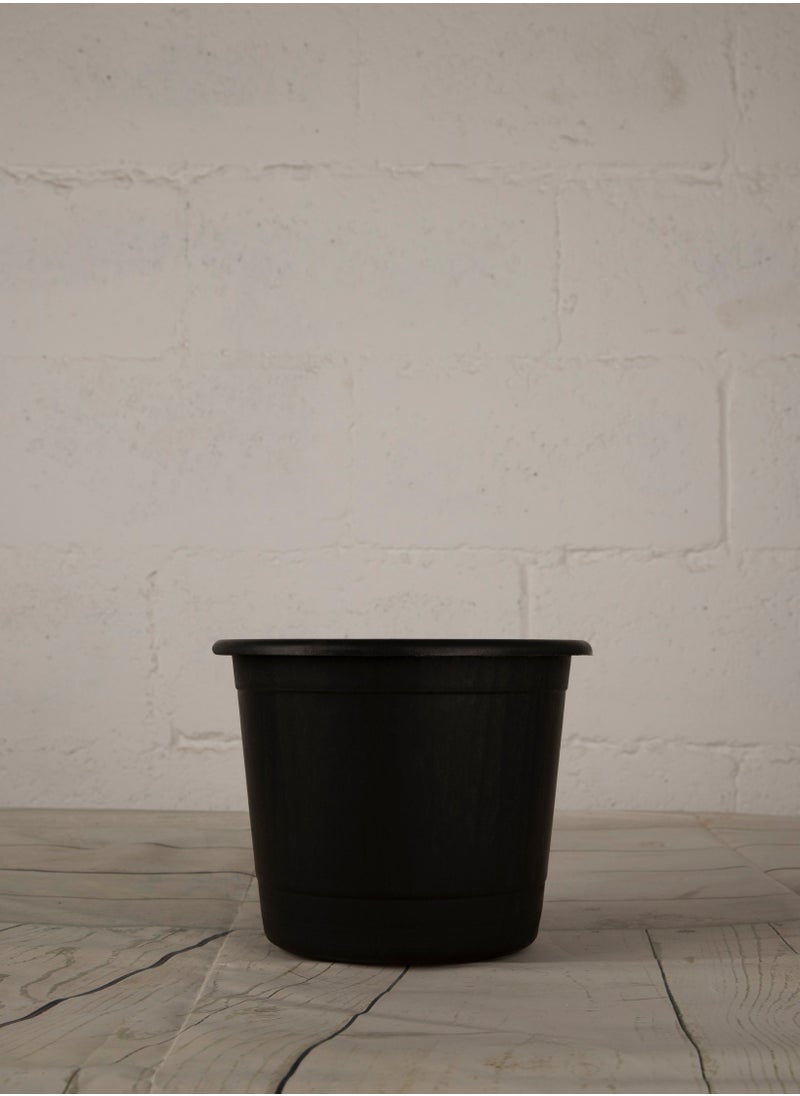 GROW 5 Pots 23cm black plastic 