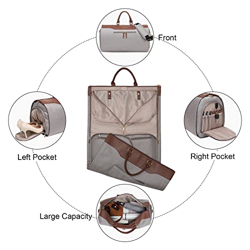 Modoker Carry on Garment Bags for Travel, Convertible Garment Duffel Bag with Shoulder Strap for Men Women- 2 in 1 Hanging Suitcase Suit Travel Bags - Image 5