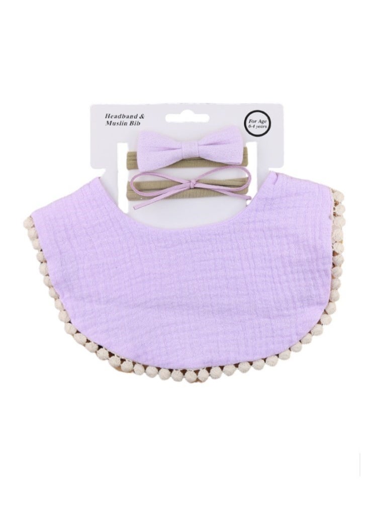 Bambimici -Sophia  Set of Baby Bib and Ribbon Headband - Lavander - pzsku/Z8A2DC7875E17B5E09437Z/45/_/1736238800/e7a2e900-0faa-46f7-8308-e7cdd75c237b