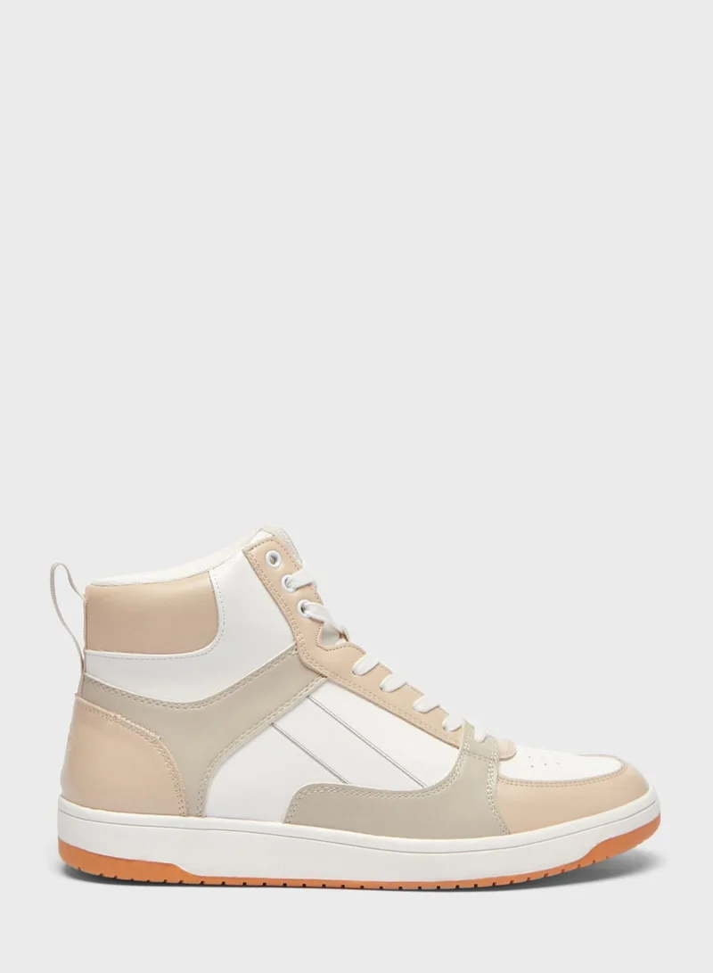 لي كوبر Lace Up High Top Sneakers