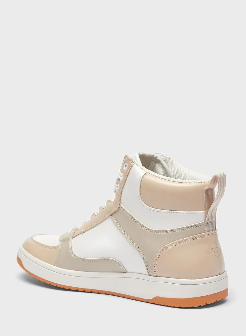 لي كوبر Lace Up High Top Sneakers