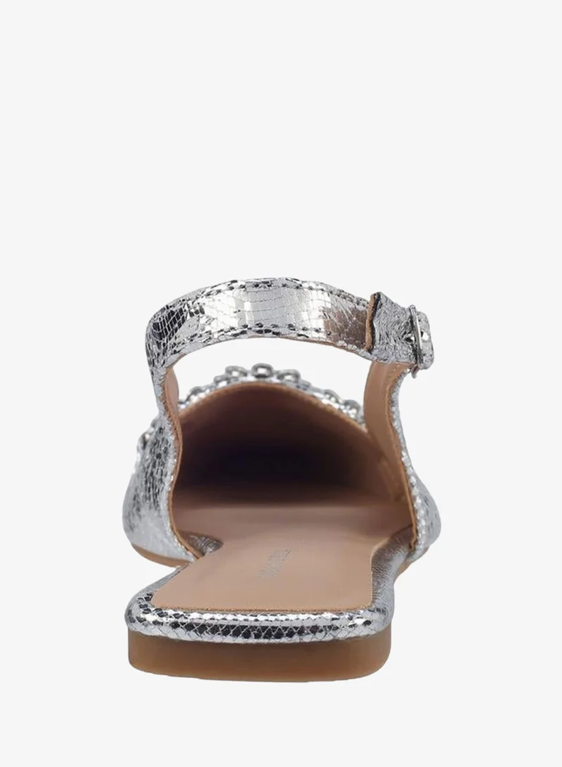 Flora Bella By Shoexpress  Flora Bella Women Embellished Pointed Toe Slingback Flats for Women | Best Price UAE