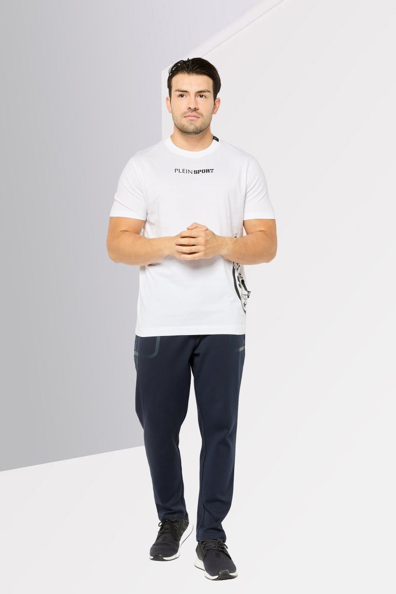 PHILIPP PLEIN Plein Sport Men Sportswear Fit Short Sleeves Outdoor T-Shirt, White - Image 2