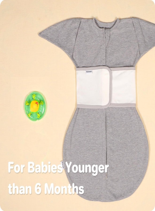 Knirose 100% Organic Cotton Snuggle Strap, a Zipadee-Zip Accessory Adjustable for Wearable Baby Swaddle Blankets, Belly Band for Baby Swaddle Sacks for Newborn Baby Boys Girls 0-6 Months, Fits-All White Grey - Image 3