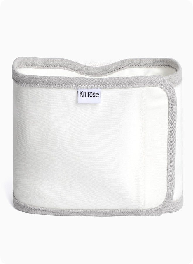 Knirose 100% Organic Cotton Snuggle Strap, a Zipadee-Zip Accessory Adjustable for Wearable Baby Swaddle Blankets, Belly Band for Baby Swaddle Sacks for Newborn Baby Boys Girls 0-6 Months, Fits-All White Grey - Image 1