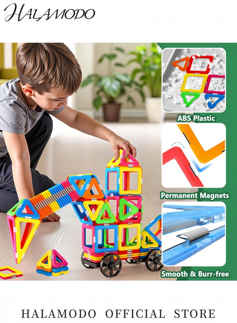 95PCS Magnetic Building Blocks Set Upgraded Magnetic Tiles Toys Learning by Playing Games STEM Creativity Educational Toys for Toddlers Boys & Girls - Image 3