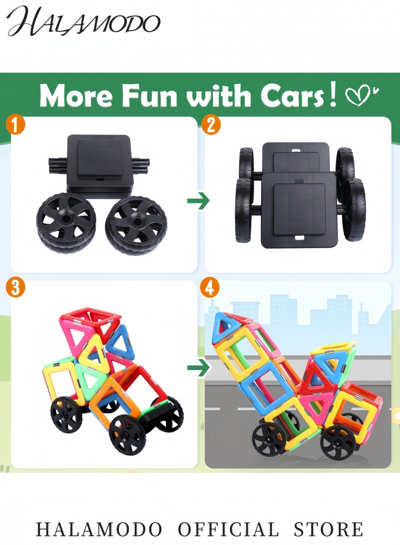 95PCS Magnetic Building Blocks Set Upgraded Magnetic Tiles Toys Learning by Playing Games STEM Creativity Educational Toys for Toddlers Boys & Girls - Image 5