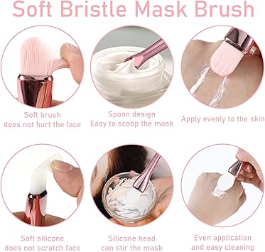 WY LIGHTING LEVEL 3 Pcs Silicone Face Mask Brush Skincare Facial Spa Spatula Beauty Mud Applicator Lotion Cream Brushes for Body Charcoal Mixed Mask Clay Modeling DIY  - Image 2