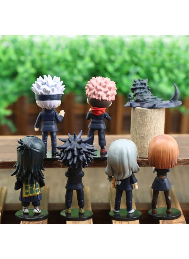 General - 7-piece Jujutsu Kaisen cake decoration ornaments, Xia Youjie Gojo Satoru Knotweed Yuhito anime handiwork - Image 1
