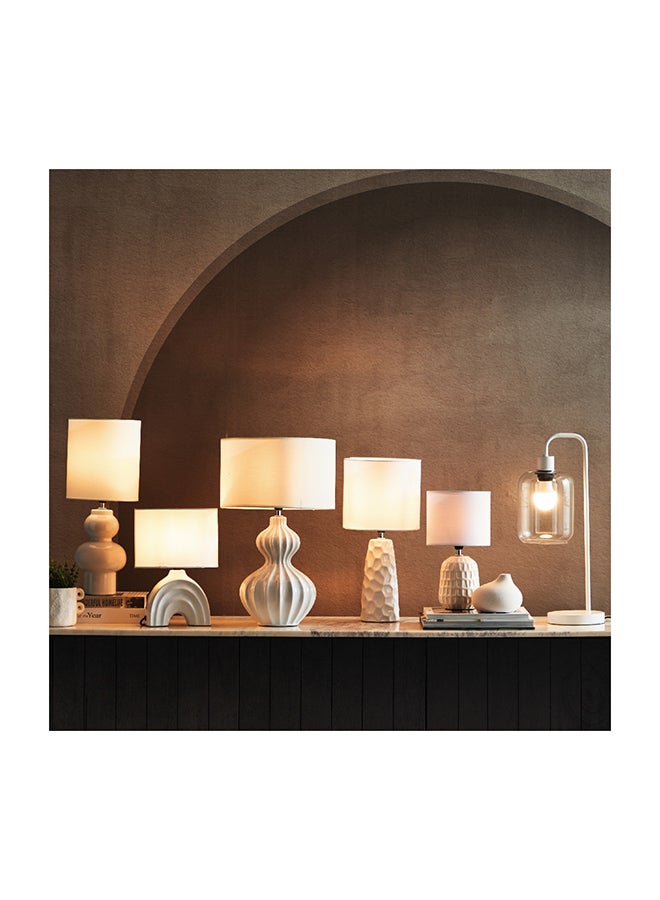 هوم بوكس مصباح طاولة سيراميك من كاسبيان - 17x17x31.5 سم - Image 5