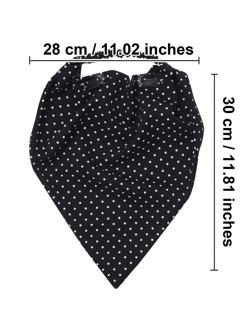 AWAYTR Elastic Hair Scarf Headband 3PCS Head Scarves with Clips Kerchief Hair Bandanas Headband for Women - Image 2