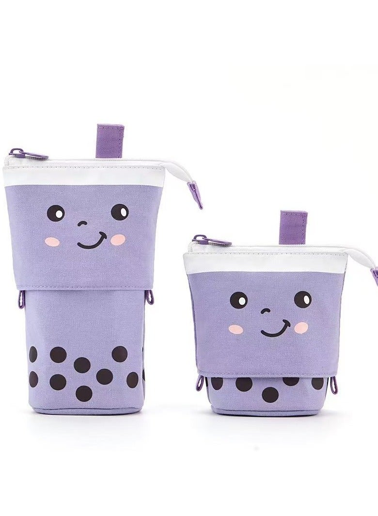 ANGOO Telescopic pencil case, pen holder, pop-up pencil case, vertical telescopic Transformers bag, vertical storage bag, perfect for holiday and New Year office bags - Image 1