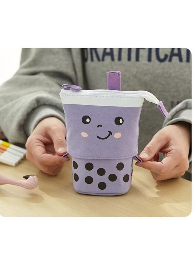 ANGOO Telescopic pencil case, pen holder, pop-up pencil case, vertical telescopic Transformers bag, vertical storage bag, perfect for holiday and New Year office bags - Image 2