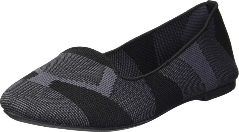 Skechers Women's Cleo-Sherlock-Engineered Knit Loafer Skimmer Ballet Flat, Black, 9.5 - Image 2
