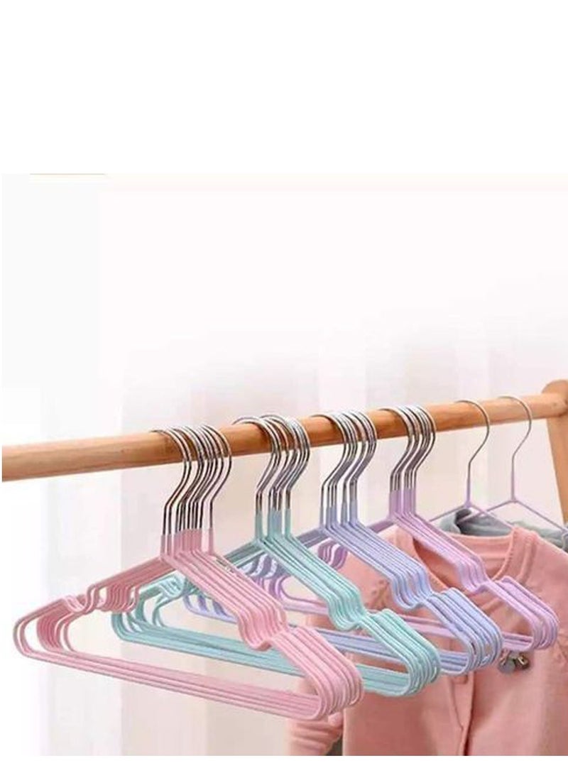 10 pcs metal hangers with silicone control lever  - Image 1