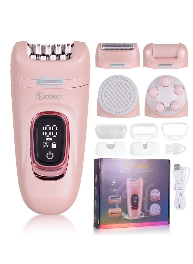 Hatteker 5-In-1 Electric Hair Trimmer for Women Suitable for Underarms And Legs - Professional Epilator - Image 1