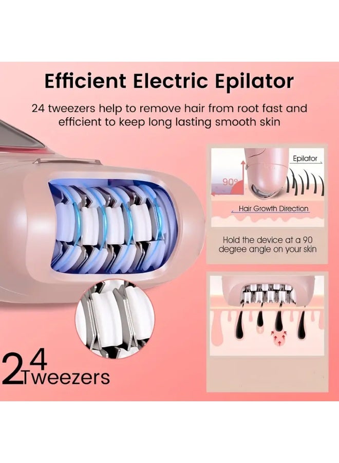 Hatteker 5-In-1 Electric Hair Trimmer for Women Suitable for Underarms And Legs - Professional Epilator - Image 3
