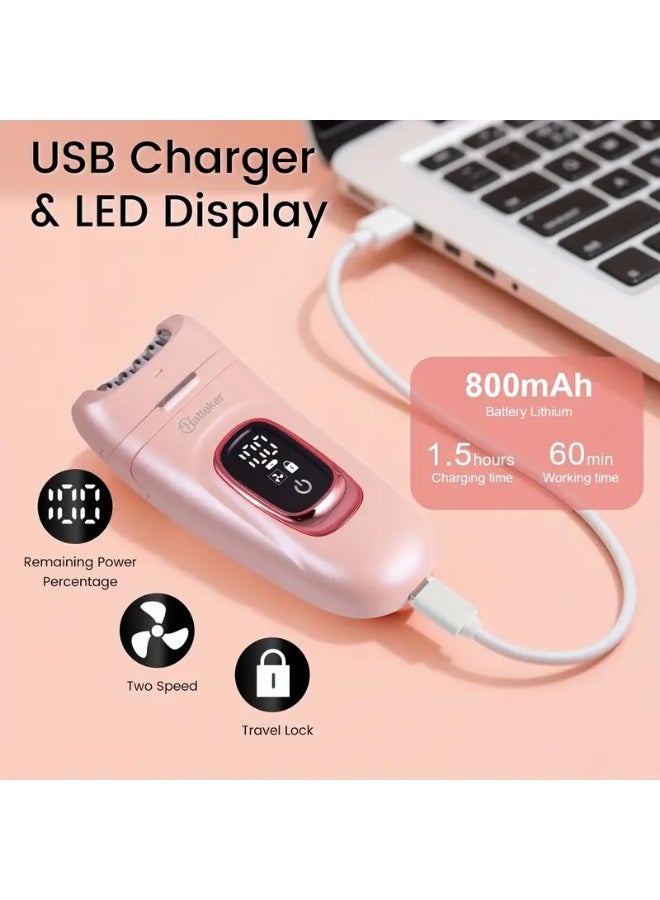 Hatteker 5-In-1 Electric Hair Trimmer for Women Suitable for Underarms And Legs - Professional Epilator - Image 5