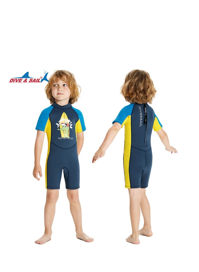 DIVE & SAIL 2Pcs Keep Warm Children Diving Suit Three-layer High Elastic Wetsuit For Boys  Multicolour  - Image 2