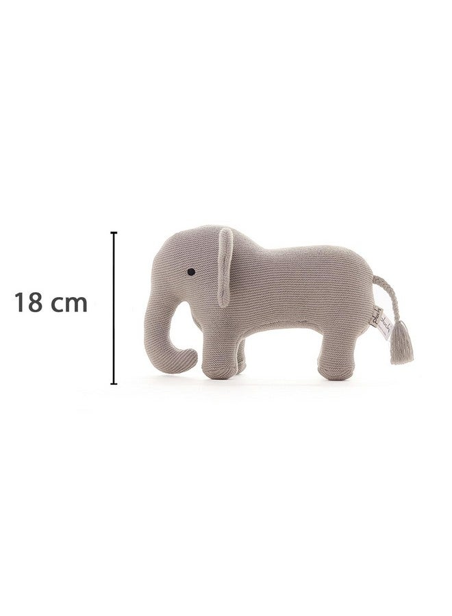 Pluchi Haku ElephantCotton Knitted Stuffed Soft Toy (Cool Grey) - Image 2