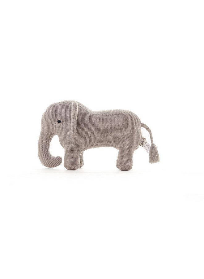 Pluchi Haku ElephantCotton Knitted Stuffed Soft Toy (Cool Grey) - Image 1