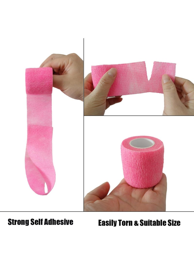 Meetion 6 Pack 2 Inches Cohesive Bandage Self Adhesive Wrap Elastic Self Adherent Vet Wrap Breathable Self Stick Tape for Wrist, Ankle, Sports, Tatoo Wrap(2"/5 Yards, Multi Colors) - Image 5