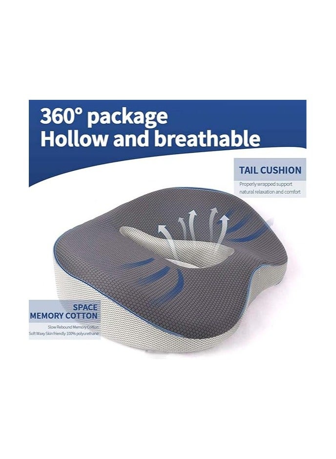 general Seat Cushions for Office Chairs, Memory Foam Car Seat Cushion, Office Chair Cushion, Ergonomic Donut Pillow for Desk, Car and Gaming, Back Pain Relief and Support - Image 3