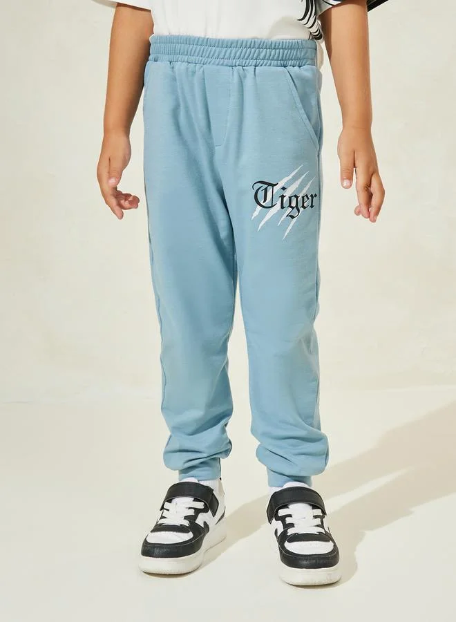 Styli Tiger Graphic Print T-Shirt & Joggers Set