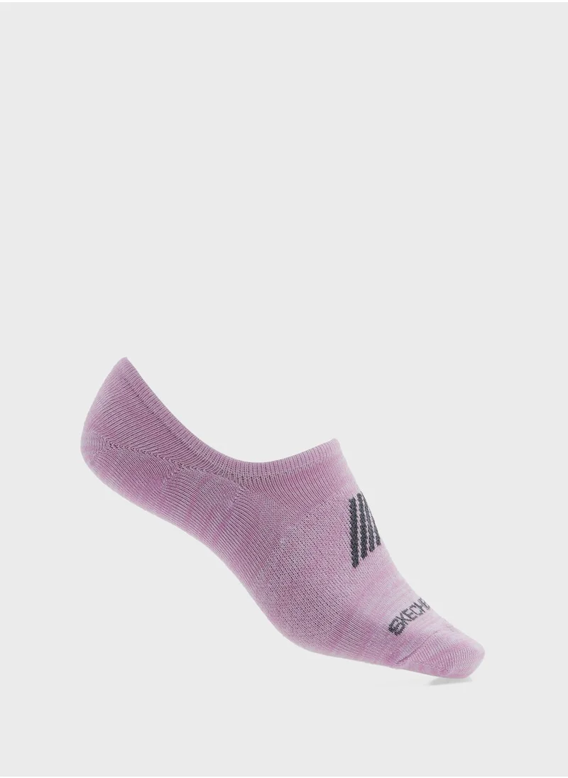 SKECHERS 6 Pack Womens Non Terry No Show  Socks
