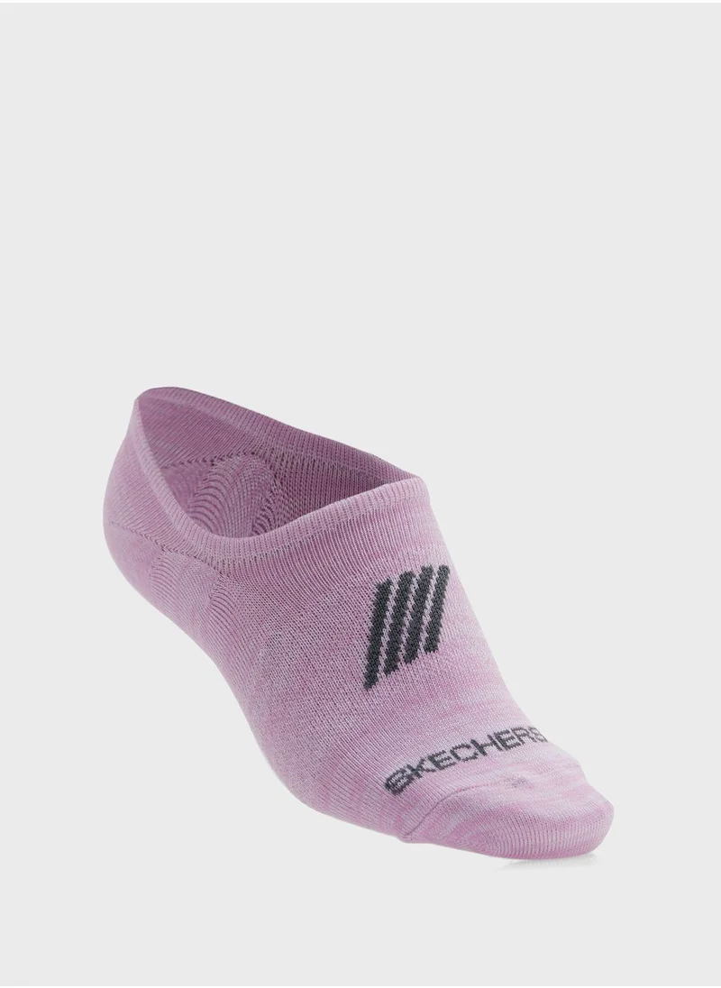 SKECHERS 6 Pack Womens Non Terry No Show  Socks