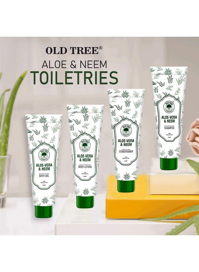 أولد تري أنابيب مستحضرات التجميل المرطبة من شجرة الألوة والنيم من Old Tree سعة 20 مل - (عبوة من 100 قطعة) | مجموعة مستحضرات تجميل فندقية بحجم السفر لغرف الفنادق وبيوت الضيافة | وسائل الراحة والإكسسوارات الخاصة بالفنادق  - Image 4
