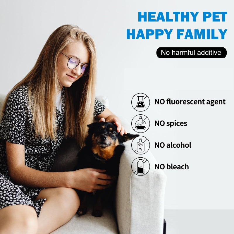 Opula 300Pcs Dog Eye Wipes Biodegradable, Hypoallergenic Cat Dog Eye Cleaner, Pet Tear Stain Remover Wipes | Wrinkle, Face, Eye Cleaner Pads to Gently Remove Discharge, Crust | Unscented Pet Tear Wipe - Image 4