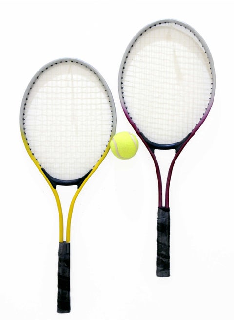 Aluminum tennis set for two people with a ball