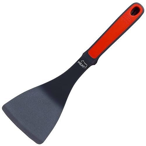 The Kosher Cook Meat Red Turner Spatula, Heavy Duty Silicone Kitchen Utensil for Cooking and Baking, Ergonomic Handle and Comfortable Grip - Color Coded Kitchen Tools - Image 1