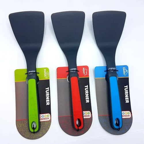 The Kosher Cook Meat Red Turner Spatula, Heavy Duty Silicone Kitchen Utensil for Cooking and Baking, Ergonomic Handle and Comfortable Grip - Color Coded Kitchen Tools - Image 5