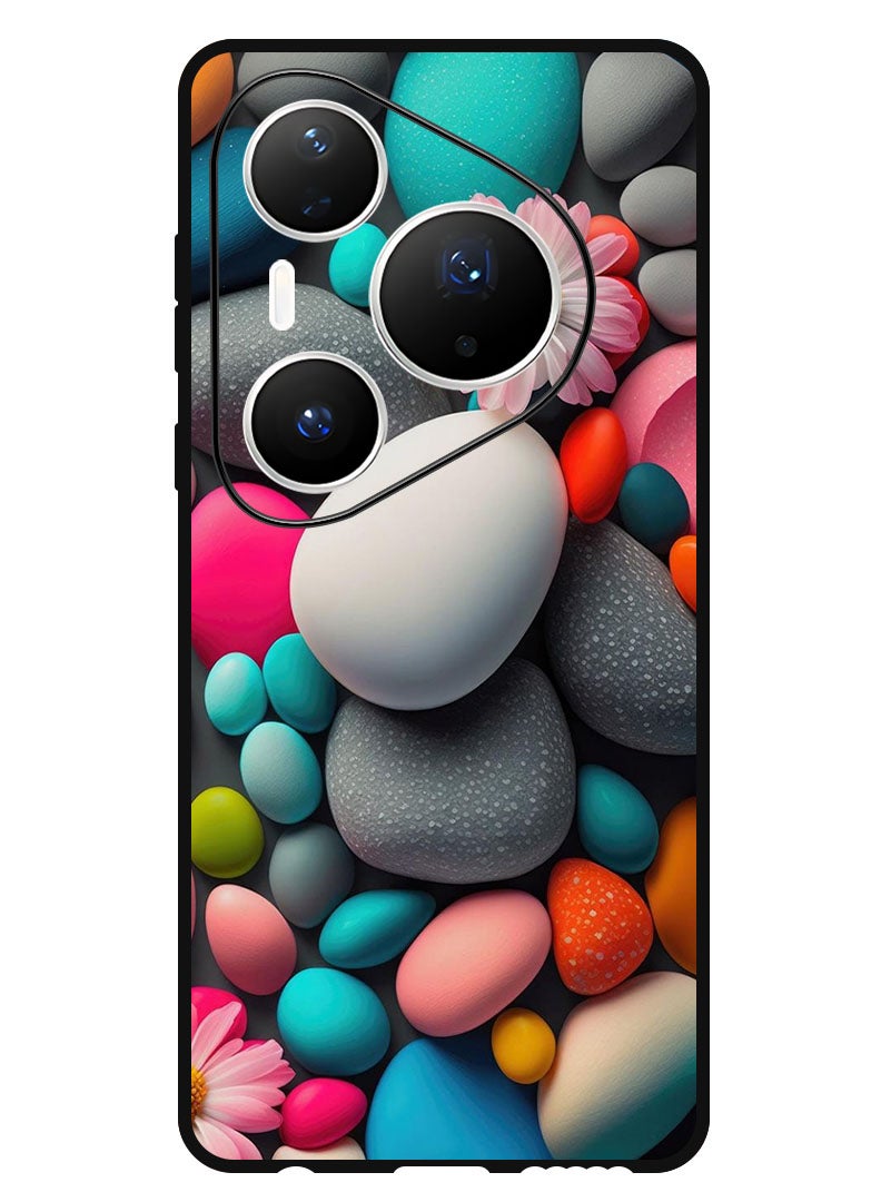 Theodor Case Compatible with Huawei Pura 80 Pro Plus 6.8 Inch Protection Shockproof Bumper Cover Colourful Stones - Image 1