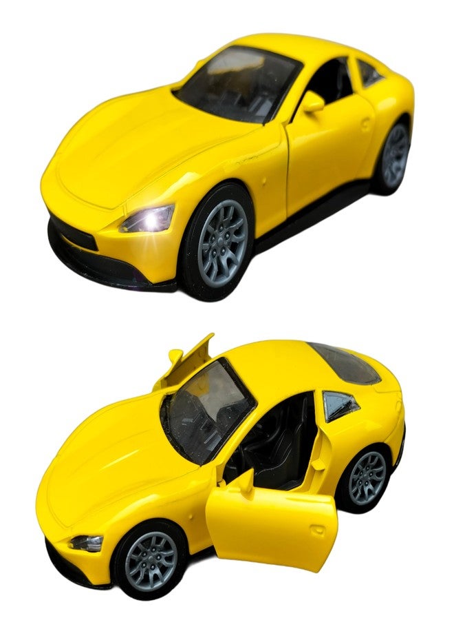 روحاني سيارة لعبة RUHANI المعدنية من طراز Innova تعمل بالسحب للخلف مع صوت وإضاءة وأبواب قابلة للفتح للأطفال بمقياس 1:36 (أصفر) - Image 3