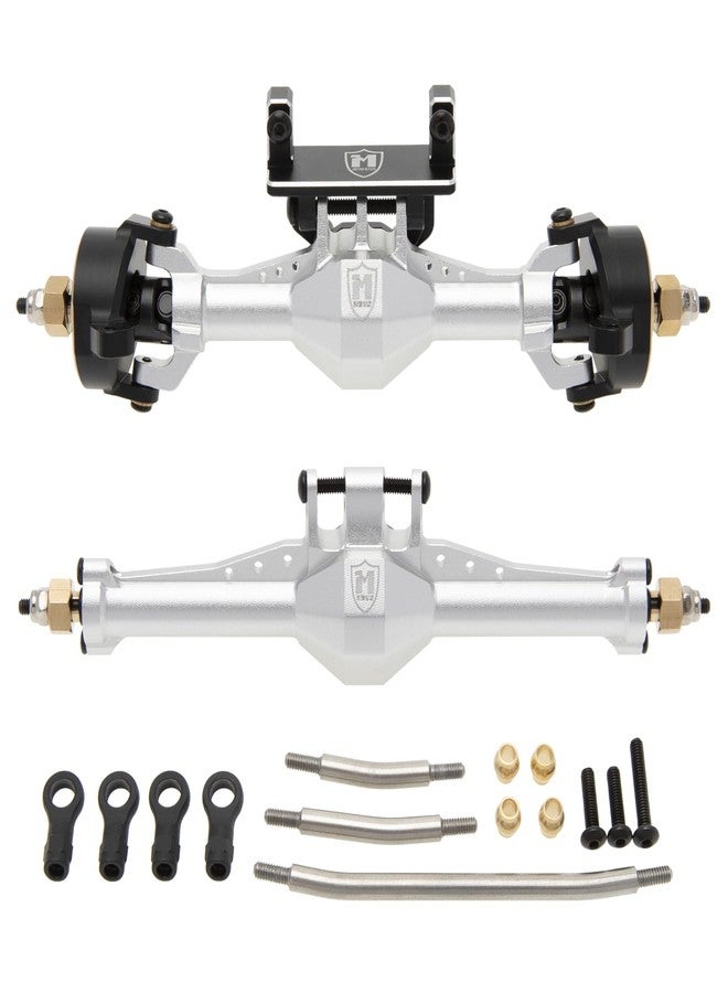 MEUS RACING 5mm ISO V1 TRX4M Axles with Adjustable Servo Mount for TRAXXAS 1/18 TRX4M RC Crawler (Silver) - Image 1