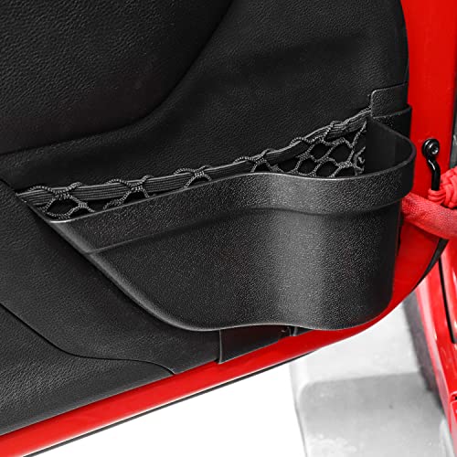 JeCar Door Pockets Front Door Storage Boxes Door Net Pocket Replacement, Interior Accessories for Jeep Wrangler JK JKU 2011-2018 - Image 5