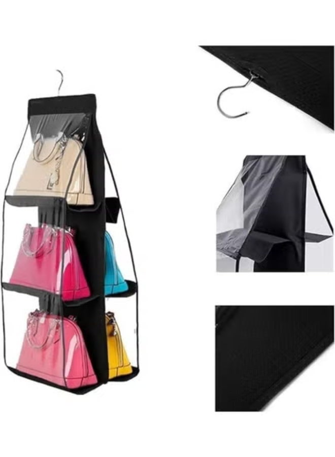 Foldable Hanging Storage Bag Handbag Organizer Multi-colour - Image 3