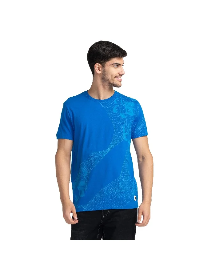 بيينغ هيومان Mens Victoria Blue Round Neck Short Sleeve T-Shirt