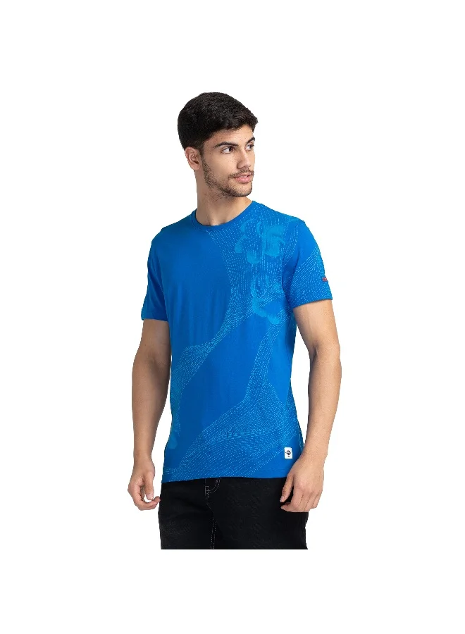 بيينغ هيومان Mens Victoria Blue Round Neck Short Sleeve T-Shirt