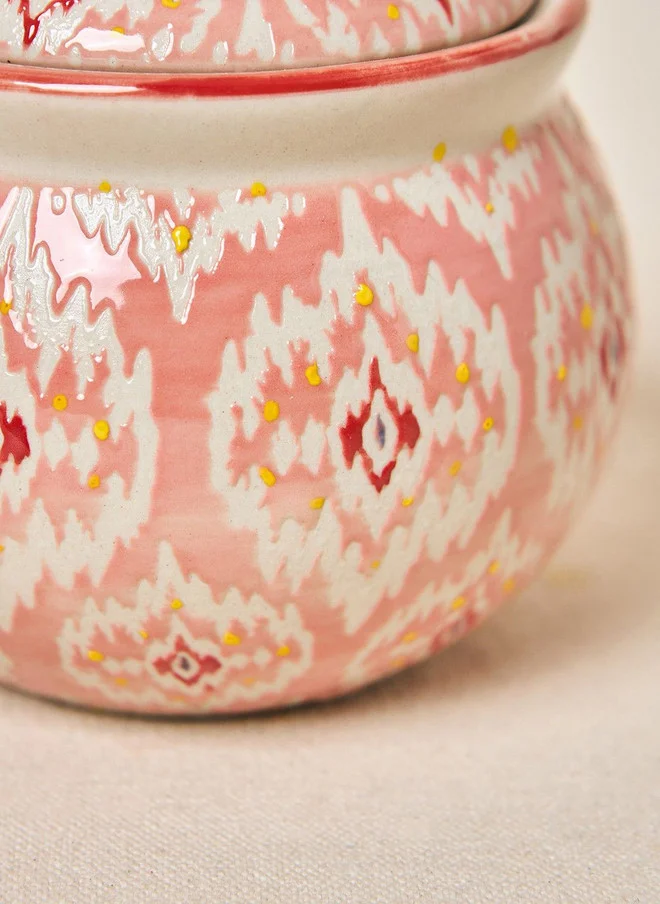 Chumbak  Ikat Fusion Storage Jar - Teal, 280ml  | Best Price UAE