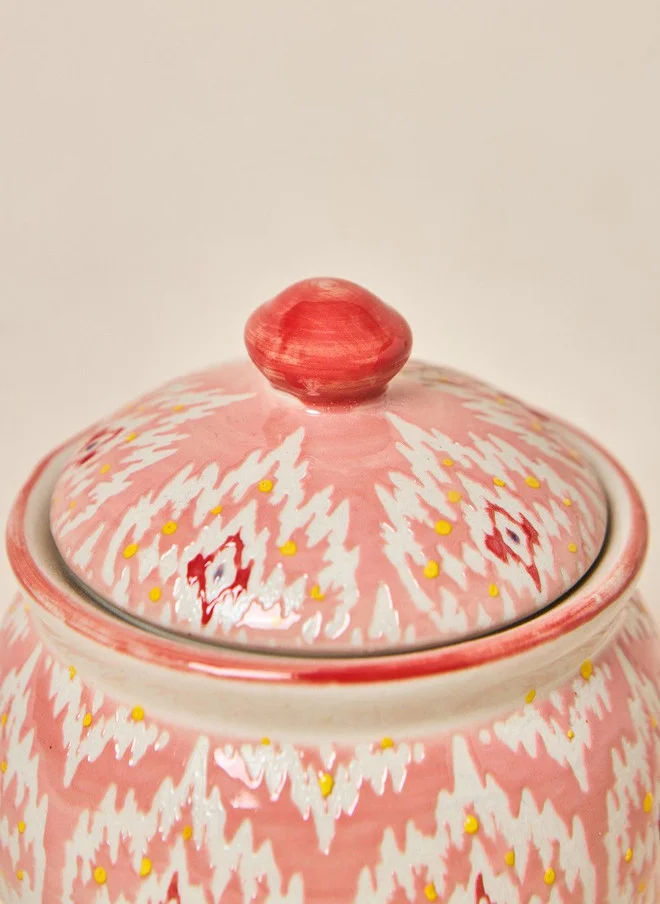 Chumbak  Ikat Fusion Storage Jar - Teal, 280ml  | Best Price UAE