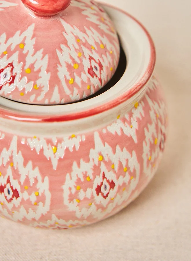 Chumbak  Ikat Fusion Storage Jar - Teal, 280ml  | Best Price UAE