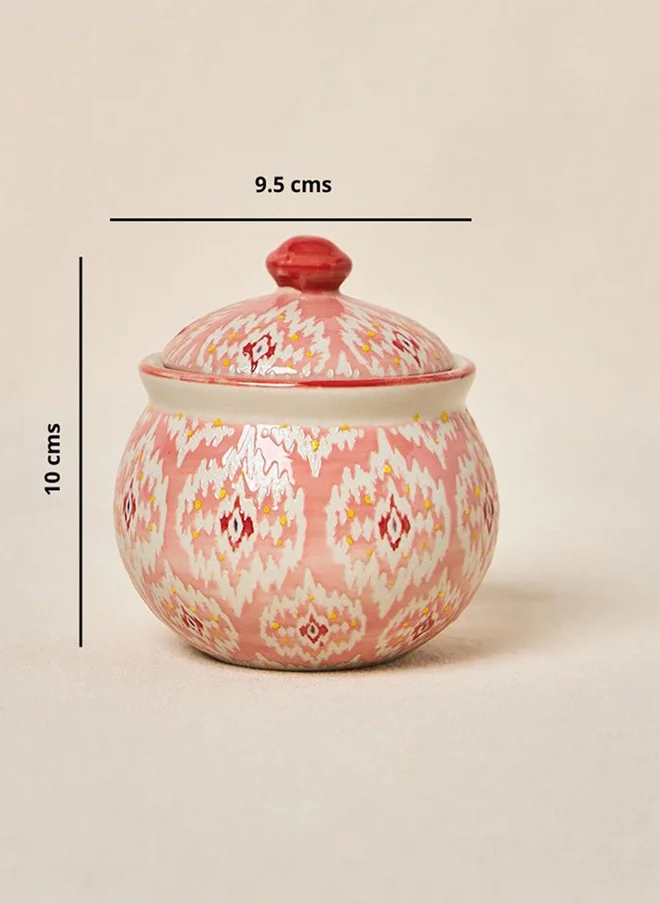 Chumbak  Ikat Fusion Storage Jar - Teal, 280ml  | Best Price UAE