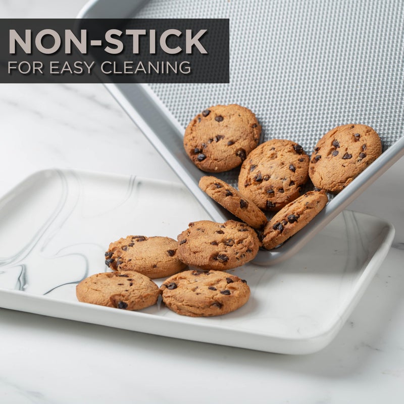 Country Kitchen Nonstick Stackable Bakeware Set - Durable, Easy Release Baking Set, Taupe, 6 Pcs - Image 5